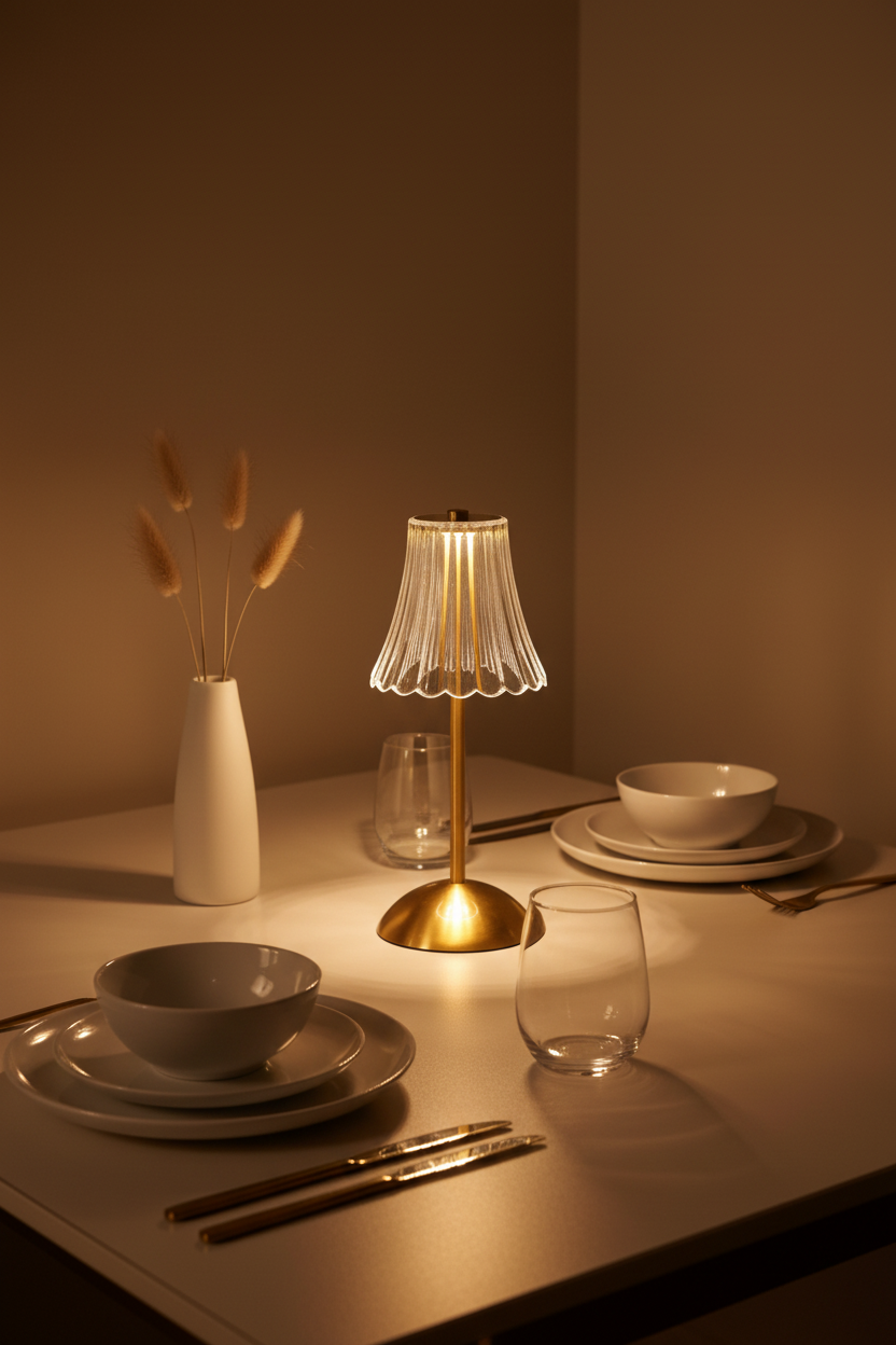 Nachttischlampe Art Déco Messing – Produktansicht 3
