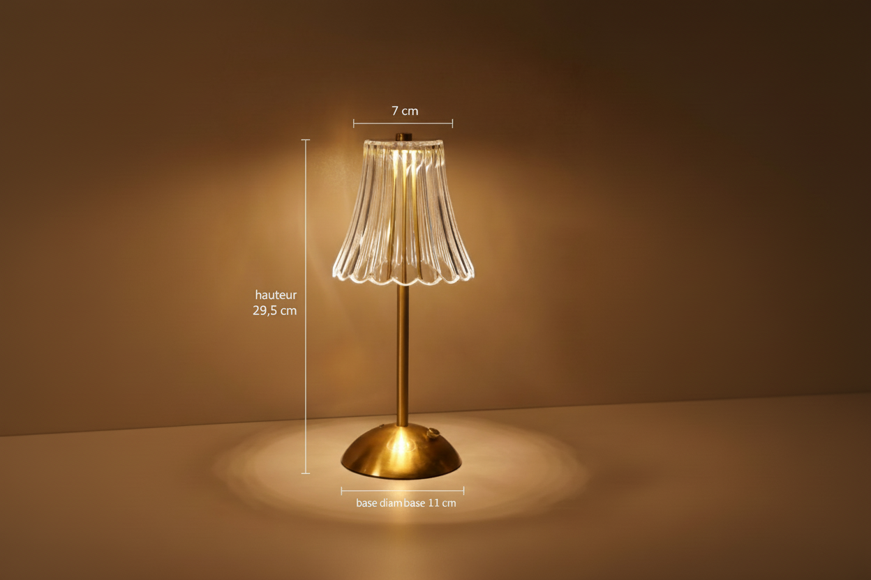 Nachttischlampe Art Déco Messing – Produktansicht 7