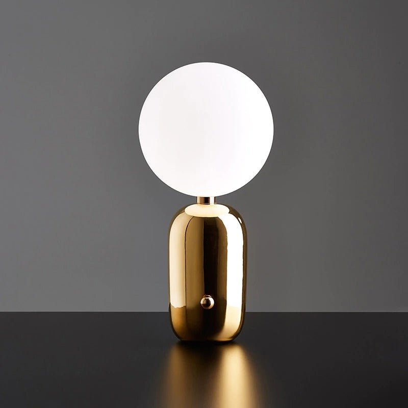 Nachttischlampe Design Kugelform