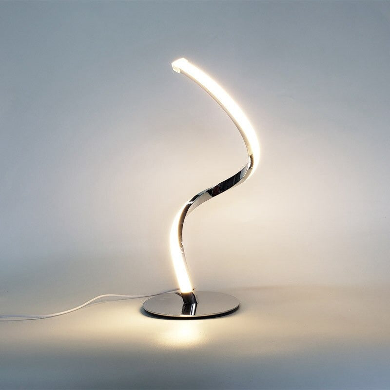 Nachttischlampe Design Spirale