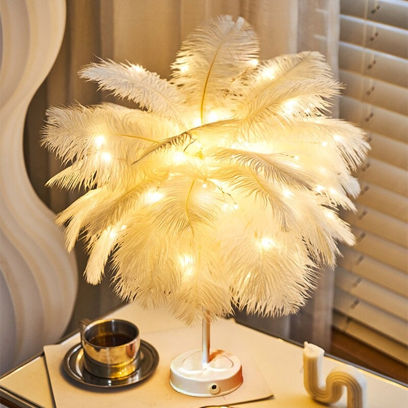 Nachttischlampe Feder LED