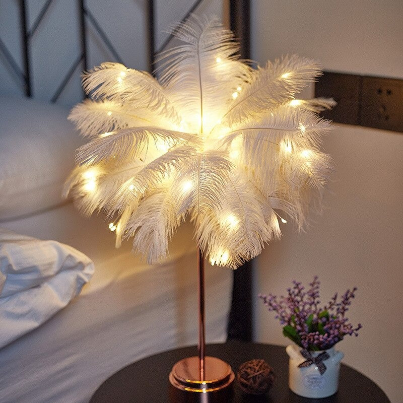 Nachttischlampe Feder LED – Produktansicht 2