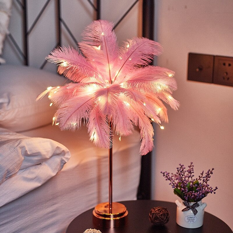 Nachttischlampe Feder LED – Produktansicht 3