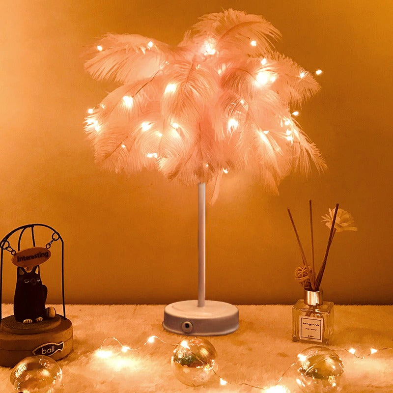 Nachttischlampe Feder LED – Produktansicht 4