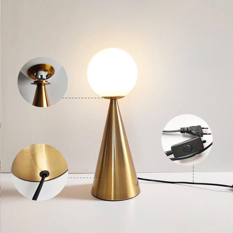 Nachttischlampe Gold Modern – Produktansicht 4