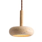 Nachttischlampe Hängend aus Travertin