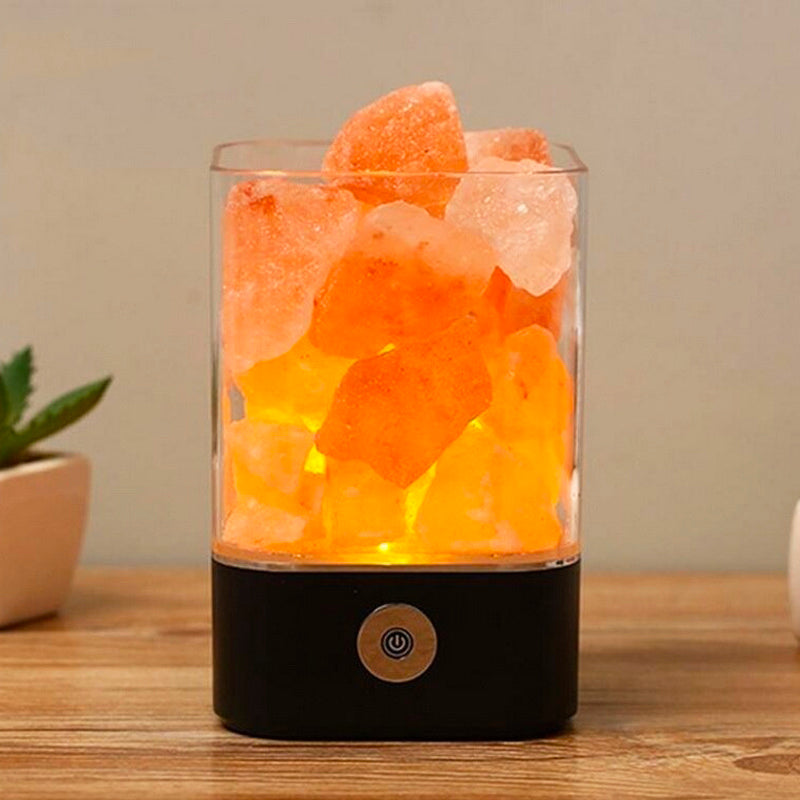 Nachttischlampe Himalaya-Salz Naturstein – Produktansicht 2