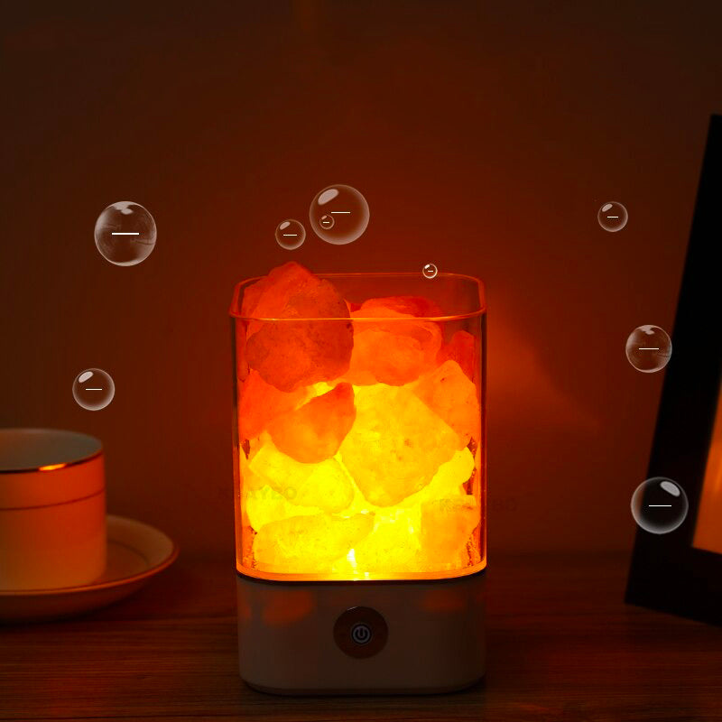 Nachttischlampe Himalaya-Salz Naturstein – Produktansicht 3
