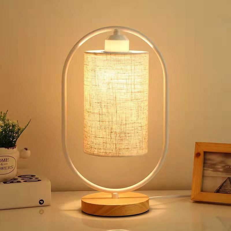 Nachttischlampe Holz Industriell – Produktansicht 2
