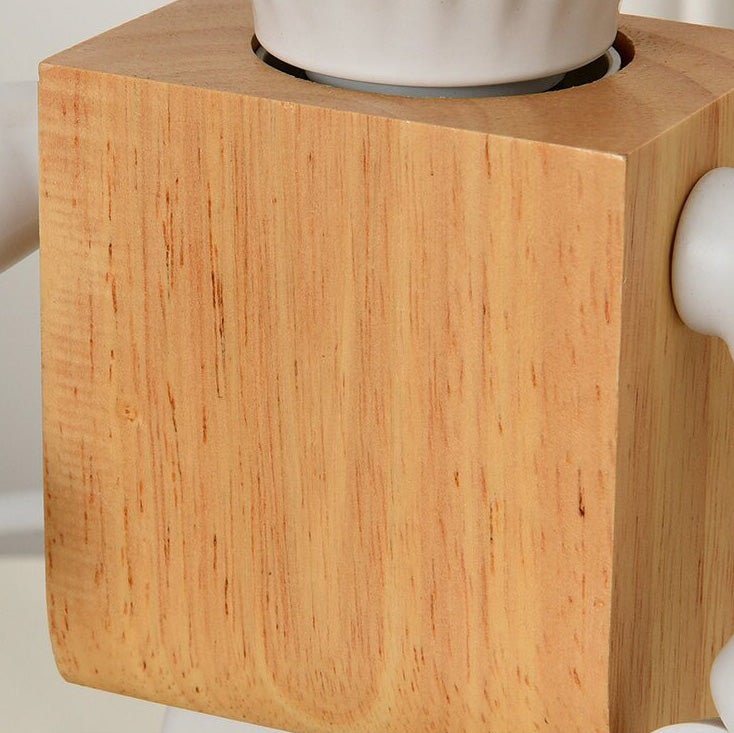 Nachttischlampe Holz Menschliche Figur – Produktansicht 4