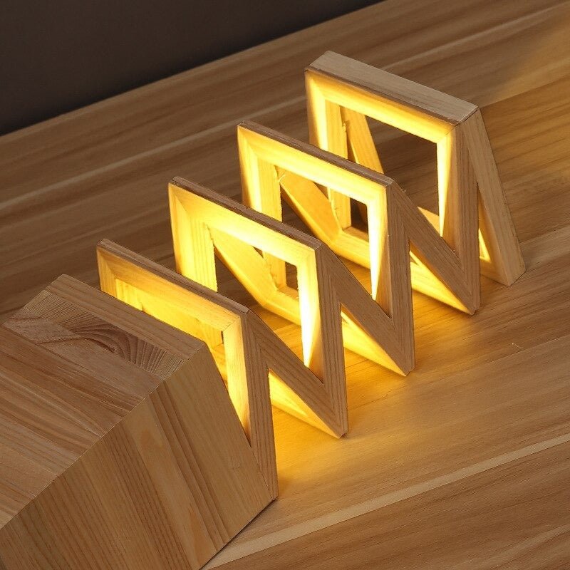 Nachttischlampe Holz Naturdesign – Produktansicht 3