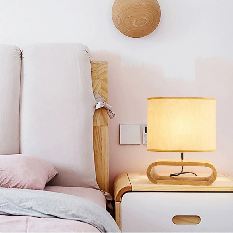Nachttischlampe Holz Nordisch – Produktansicht 2