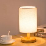 Nachttischlampe Holz Skandinavisch