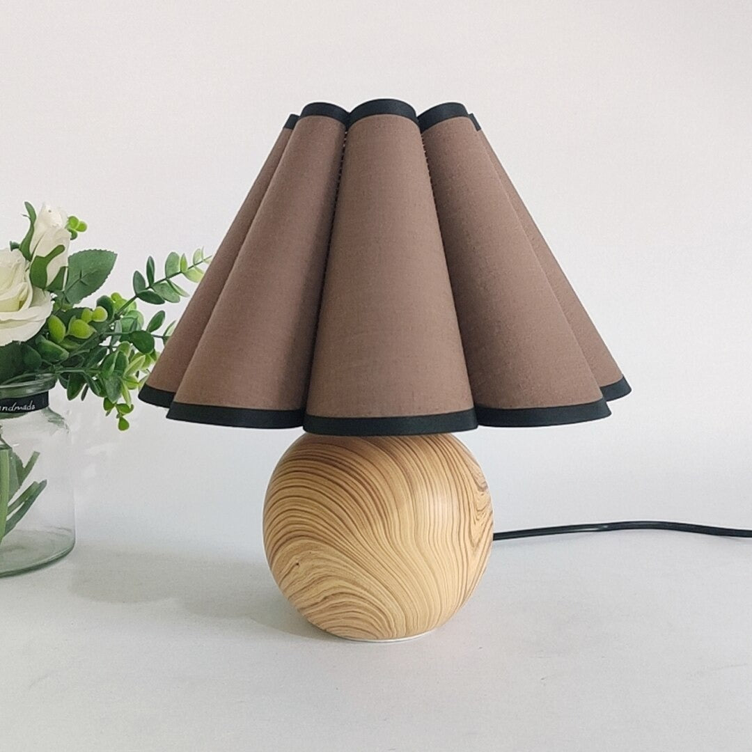 Nachttischlampe Holz Vintage – Produktansicht 2
