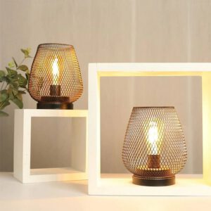 Nachttischlampe Industriell Käfig Tischleuchte