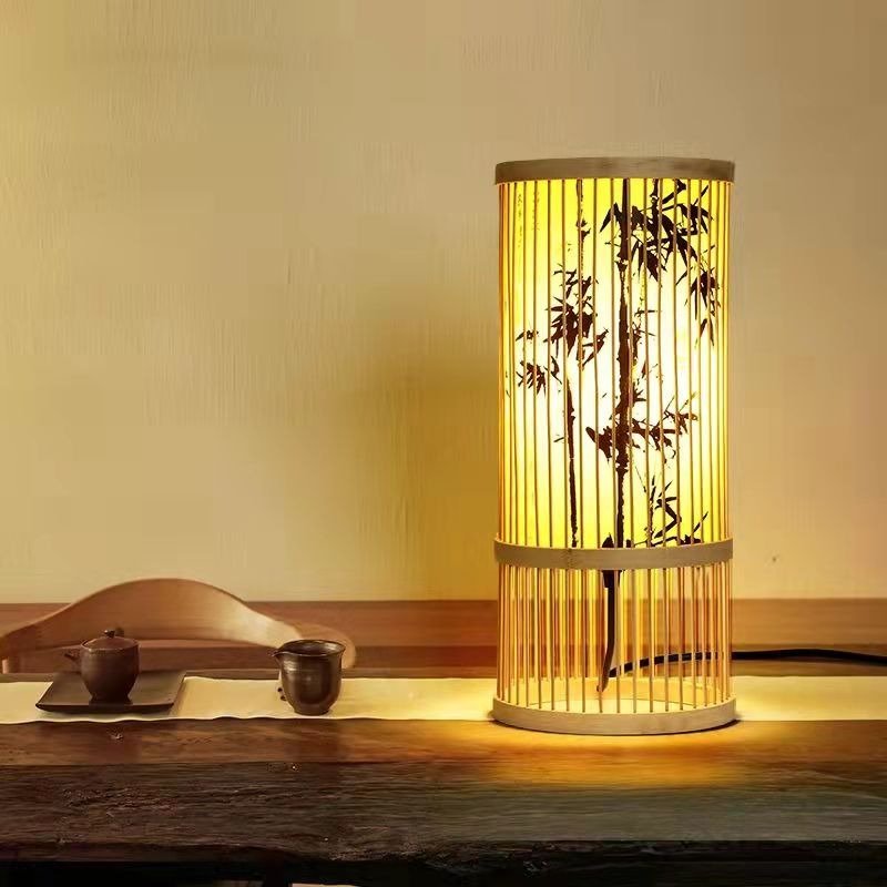 Nachttischlampe Japanisch Bambus Zen – Produktansicht 2