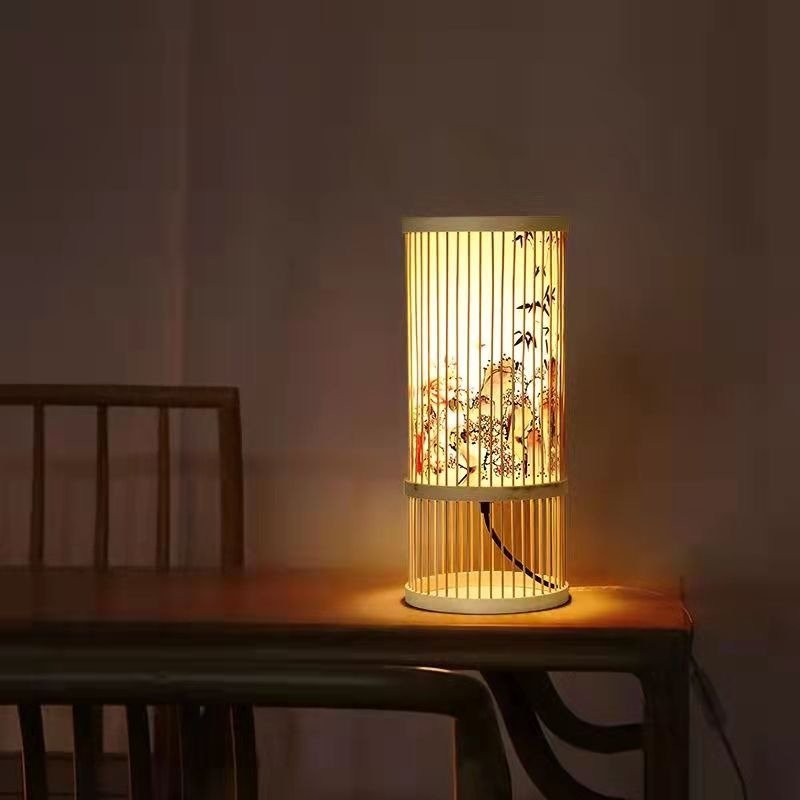Nachttischlampe Japanisch Bambus Zen – Produktansicht 3