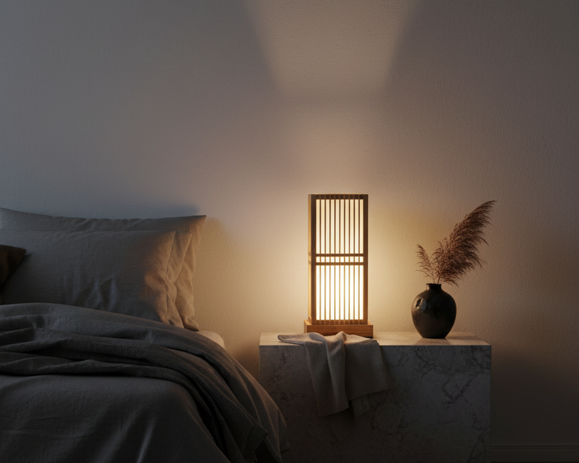 Nachttischlampe Japanisch Bodenleuchte Reispapier – Produktansicht 5