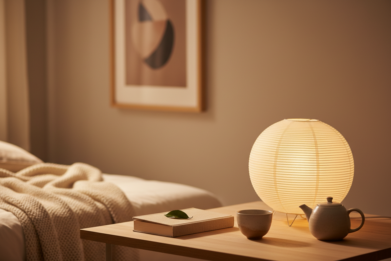 Nachttischlampe Japanisch Papierlaterne – Produktansicht 6
