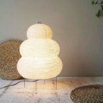 Nachttischlampe Japanisch Papierlaterne Organisch