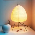 Nachttischlampe Japanisch Papierleuchte Rund