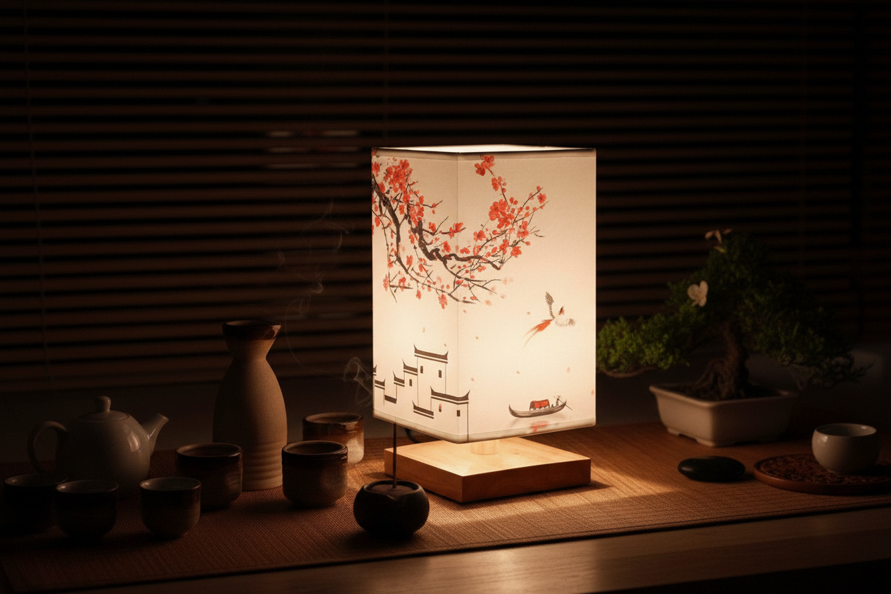 Nachttischlampe Japanisch Skandinavisch – Produktansicht 9