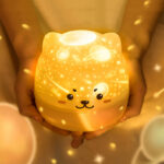 Nachttischlampe Kinder Bär Projektor
