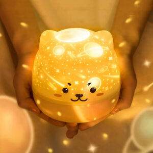 Nachttischlampe Kinder Bär Projektor