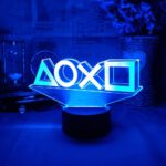 Nachttischlampe LED Pixelmotiv