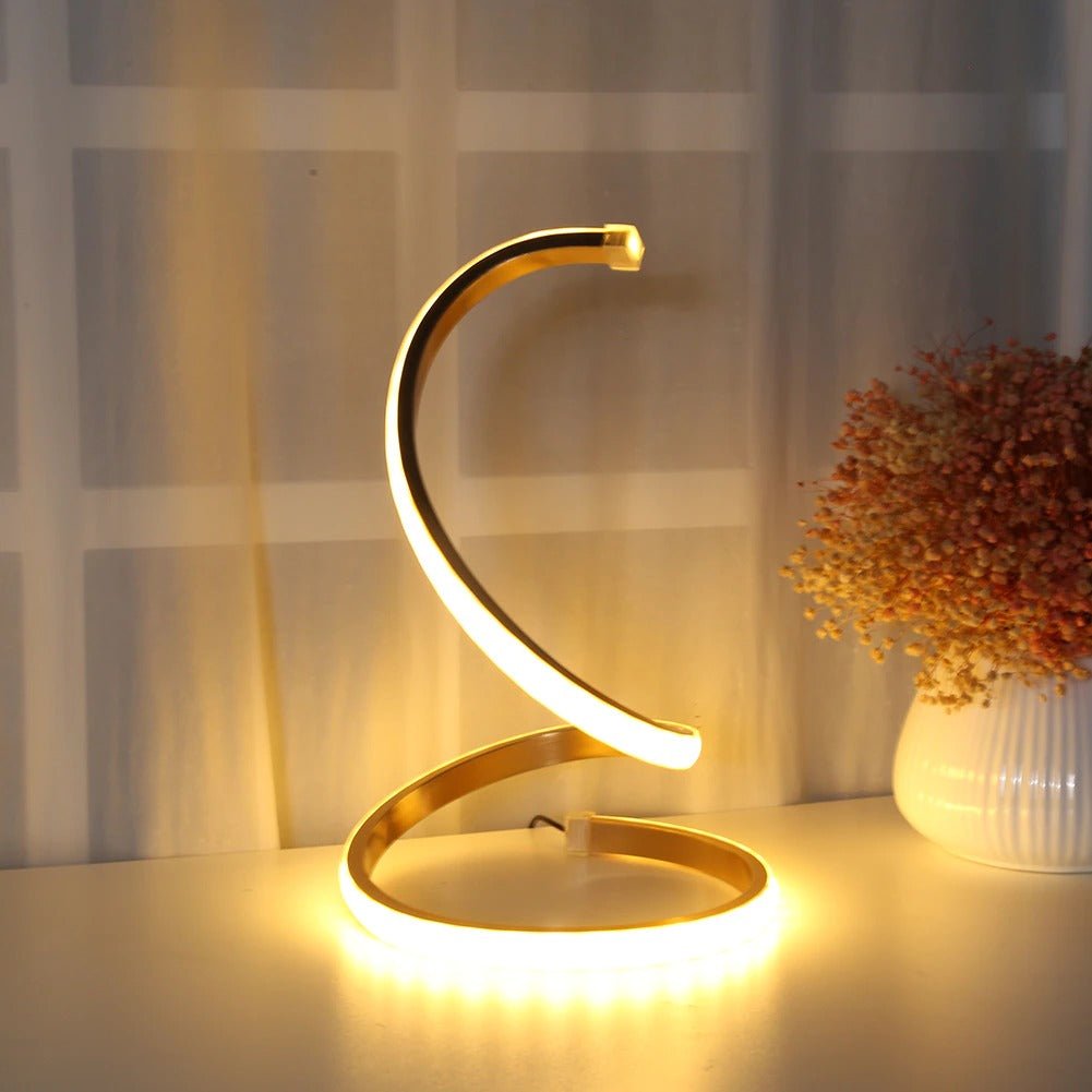 Nachttischlampe LED Spirale