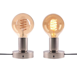 Nachttischlampe Retro Offene Glühbirne