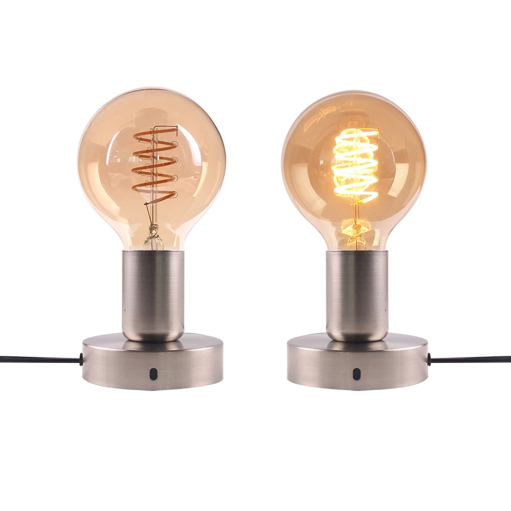 Nachttischlampe Retro Offene Glühbirne