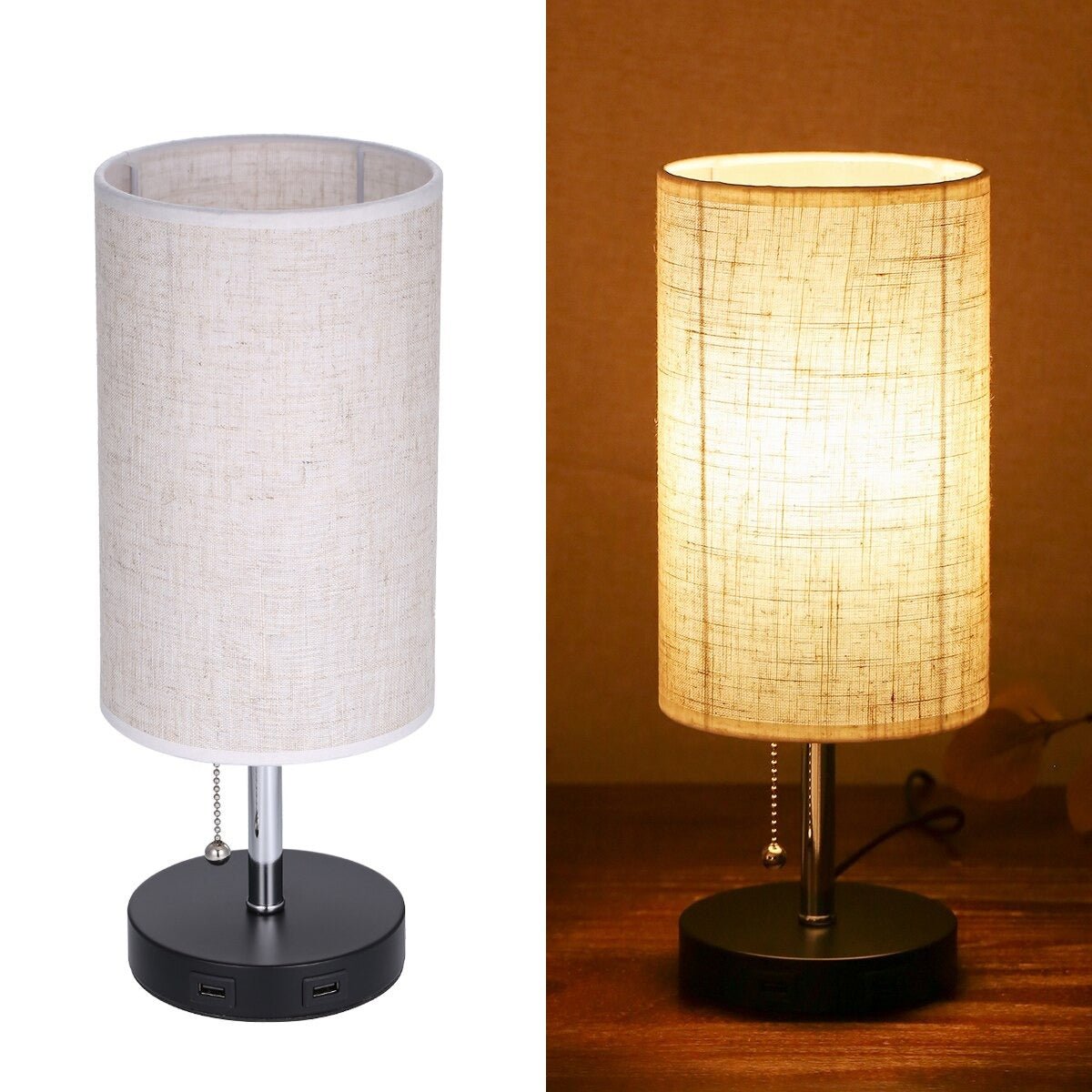 Nachttischlampe Skandinavisch mit Ladefunktion – Produktansicht 2