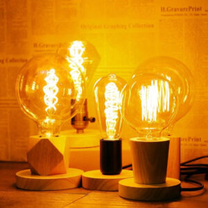 Nachttischlampe Vintage Glühbirnenform
