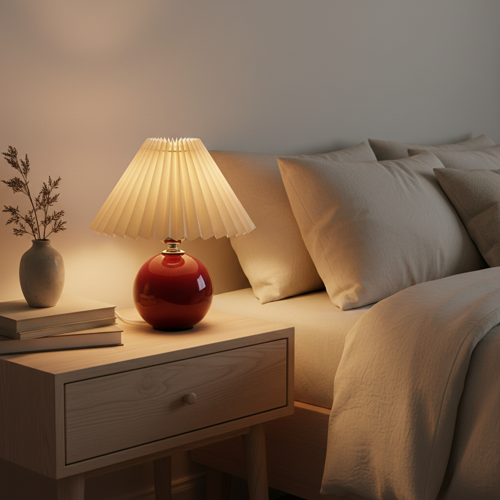 Nachttischlampe Vintage Keramik – Produktansicht 3