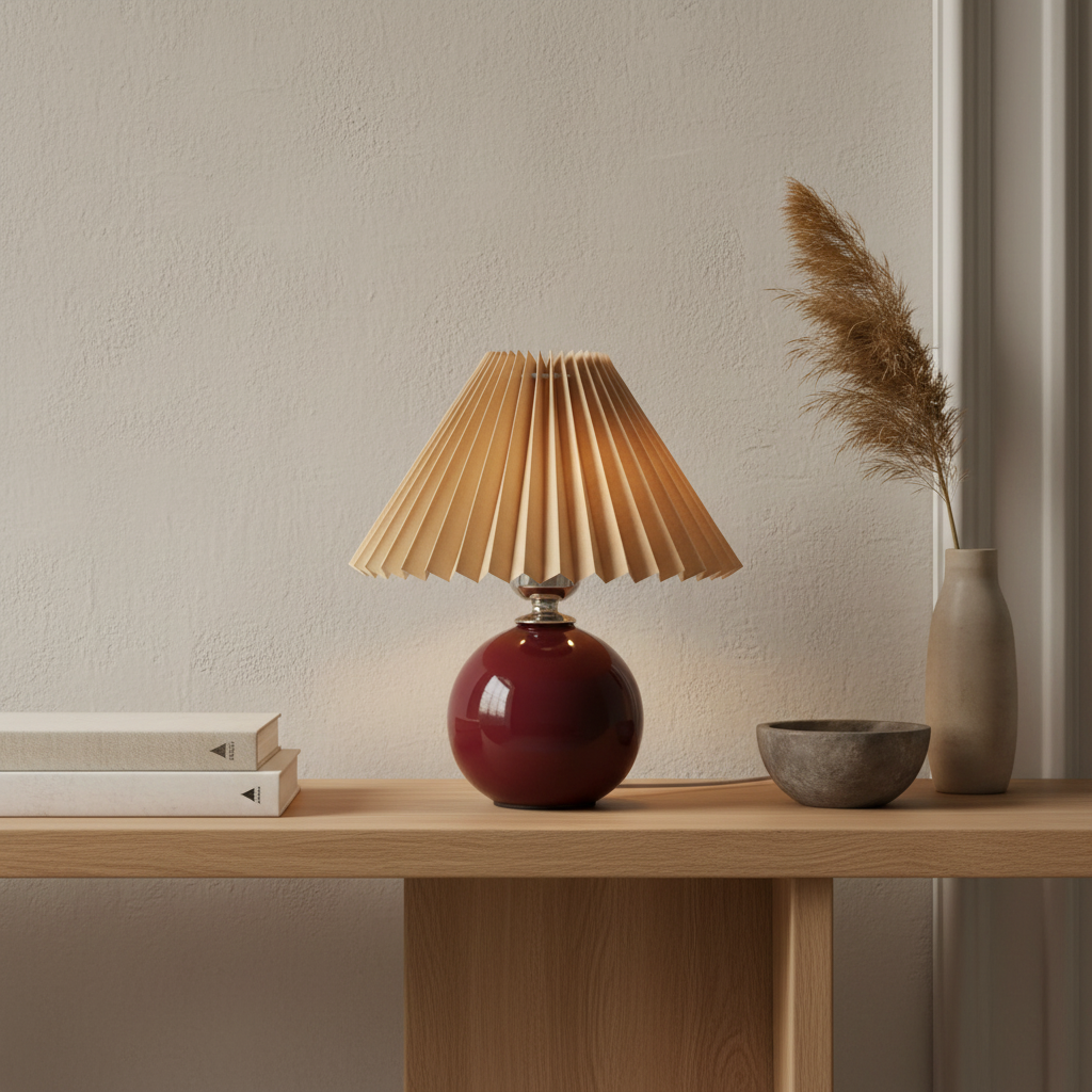 Nachttischlampe Vintage Keramik – Produktansicht 5
