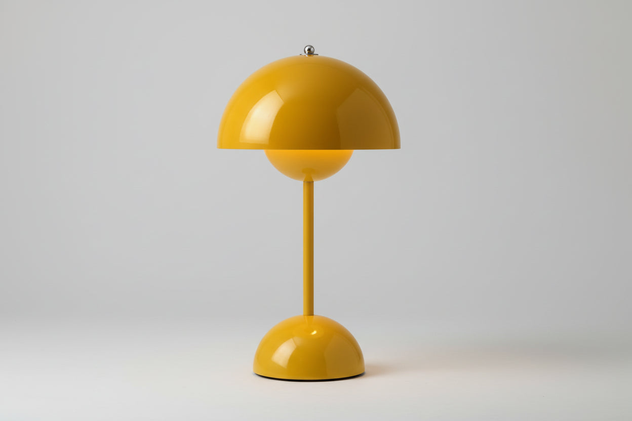 Nachttischlampe Vintage Pilz Glas – Produktansicht 2