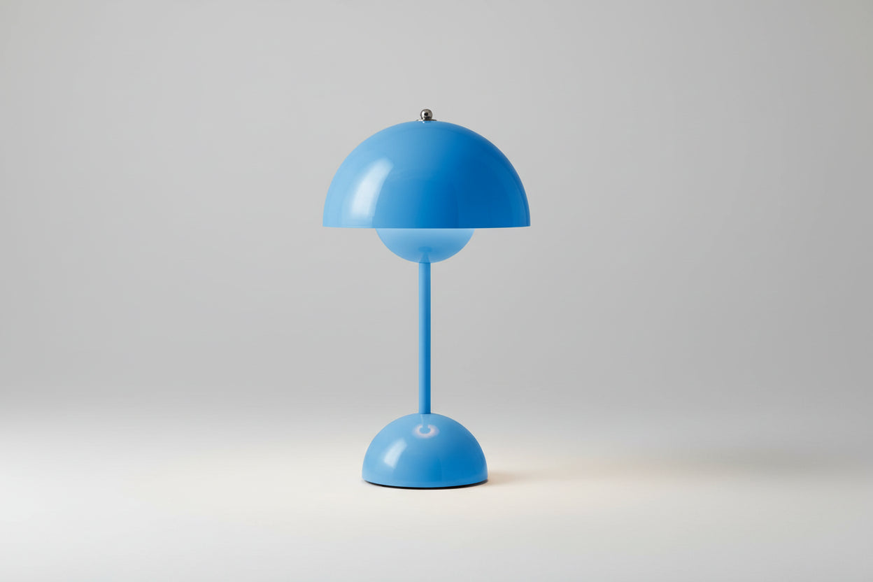 Nachttischlampe Vintage Pilz Glas – Produktansicht 4