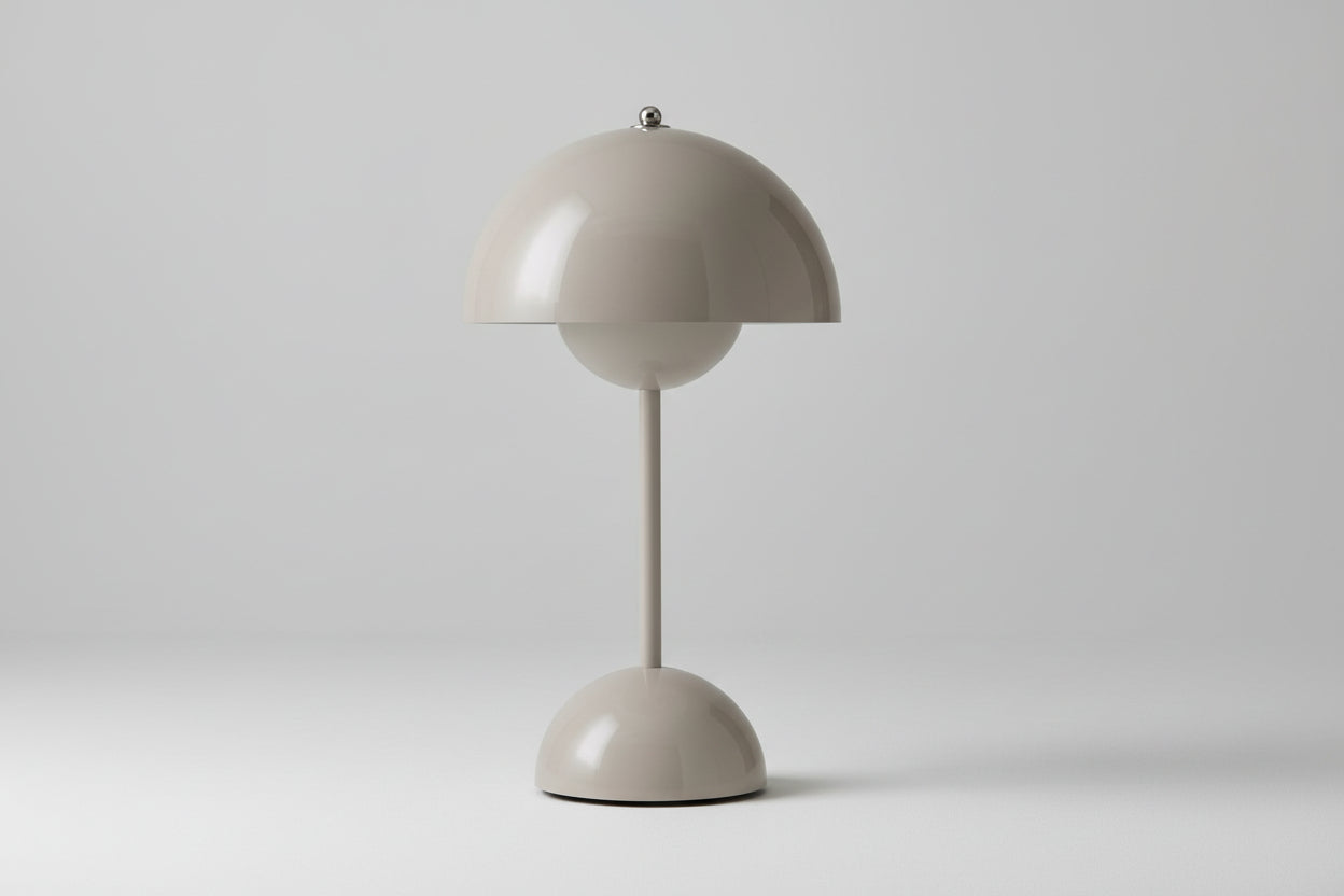Nachttischlampe Vintage Pilz Glas – Produktansicht 5