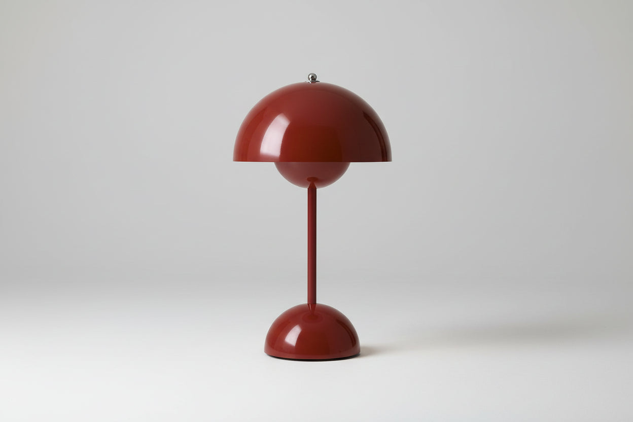 Nachttischlampe Vintage Pilz Glas – Produktansicht 8