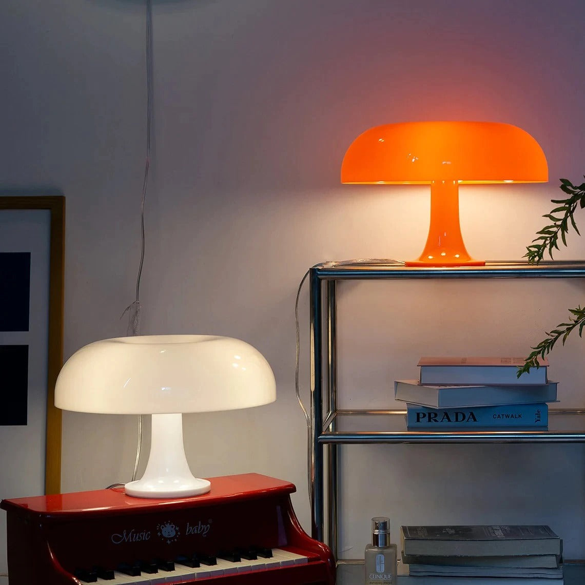 Nachttischlampe Vintage Pilz Metall – Produktansicht 3