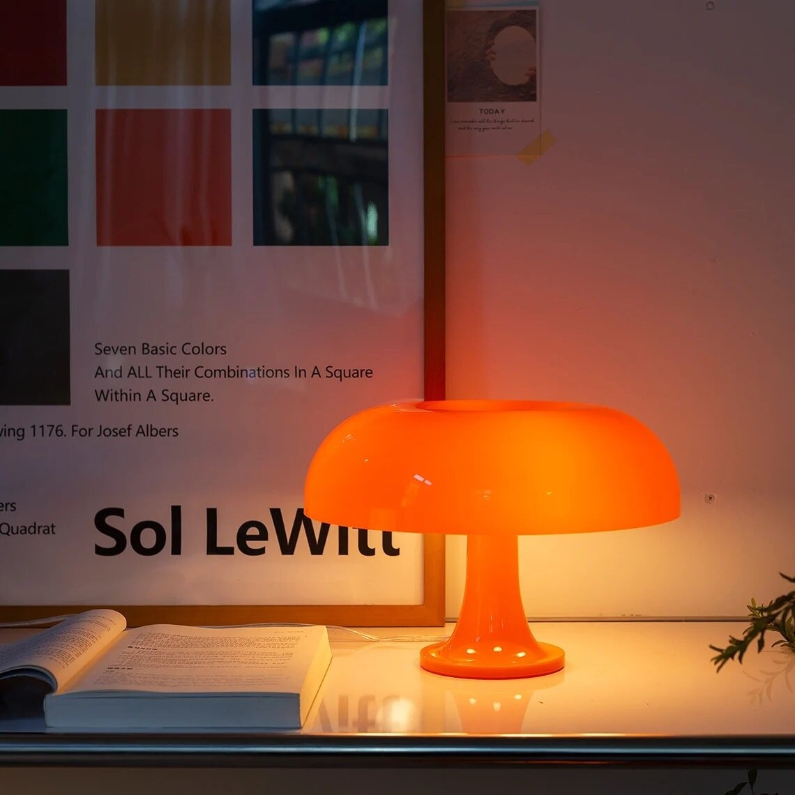 Nachttischlampe Vintage Pilz Metall – Produktansicht 4