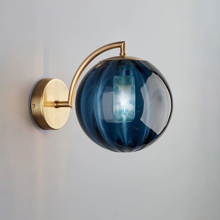 Nachttischlampe Wand Design Rauchglaskugel – Produktansicht 3
