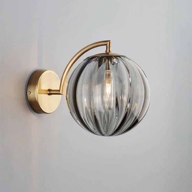 Nachttischlampe Wand Design Rauchglaskugel – Produktansicht 4