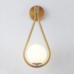 Nachttischlampe Wand Goldene Metallkugel