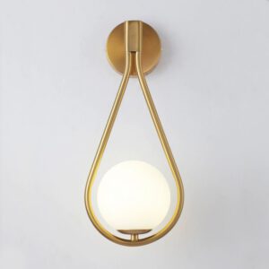 Nachttischlampe Wand Goldene Metallkugel