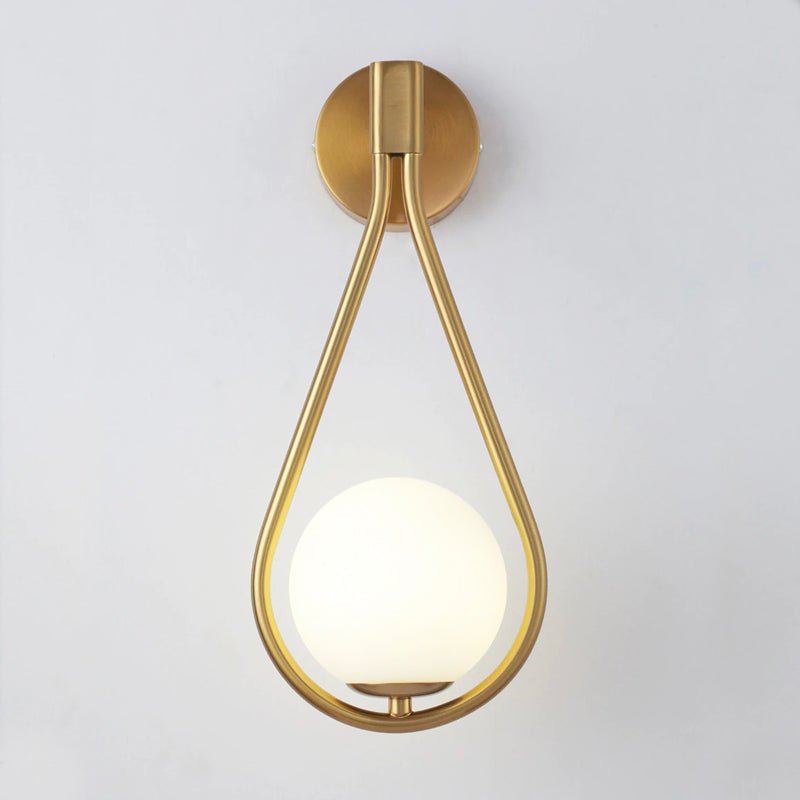 Nachttischlampe Wand Goldene Metallkugel