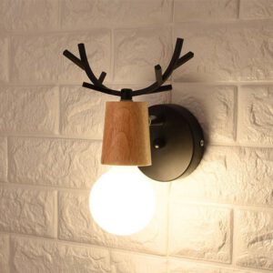 Nachttischlampe Wand Hirschgeweih
