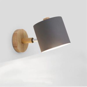 Nachttischlampe Wand Holz Skandinavischer Stil