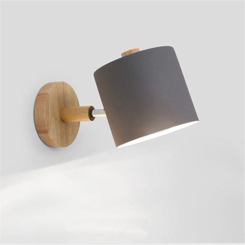 Nachttischlampe Wand Holz Skandinavischer Stil